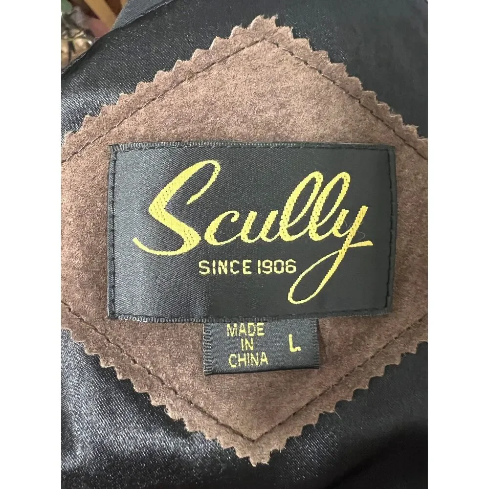 Vintage Scully Men's Light Brown Suede Vest Size L